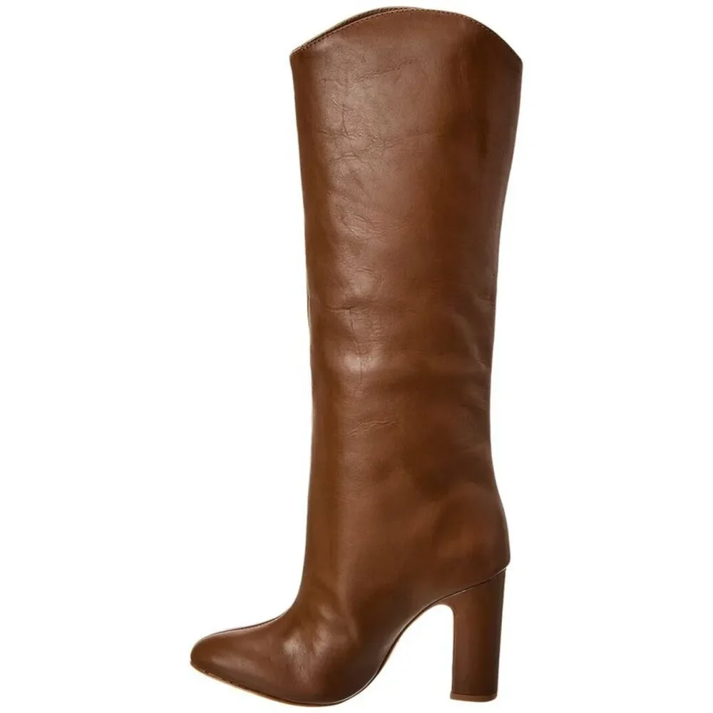SCHUTZ Women's Over-the-Knee Leather Boots in Brown